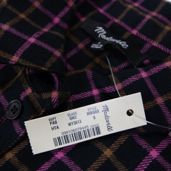 Madewell Flannel Westlake Shirt in Stoppard Plaid, NWT - Picture 12 of 16
